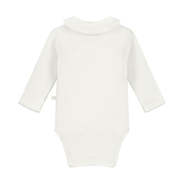Mats & Merthe Charlotte Overslagromper Lange Mouw Off White 1 Mnd