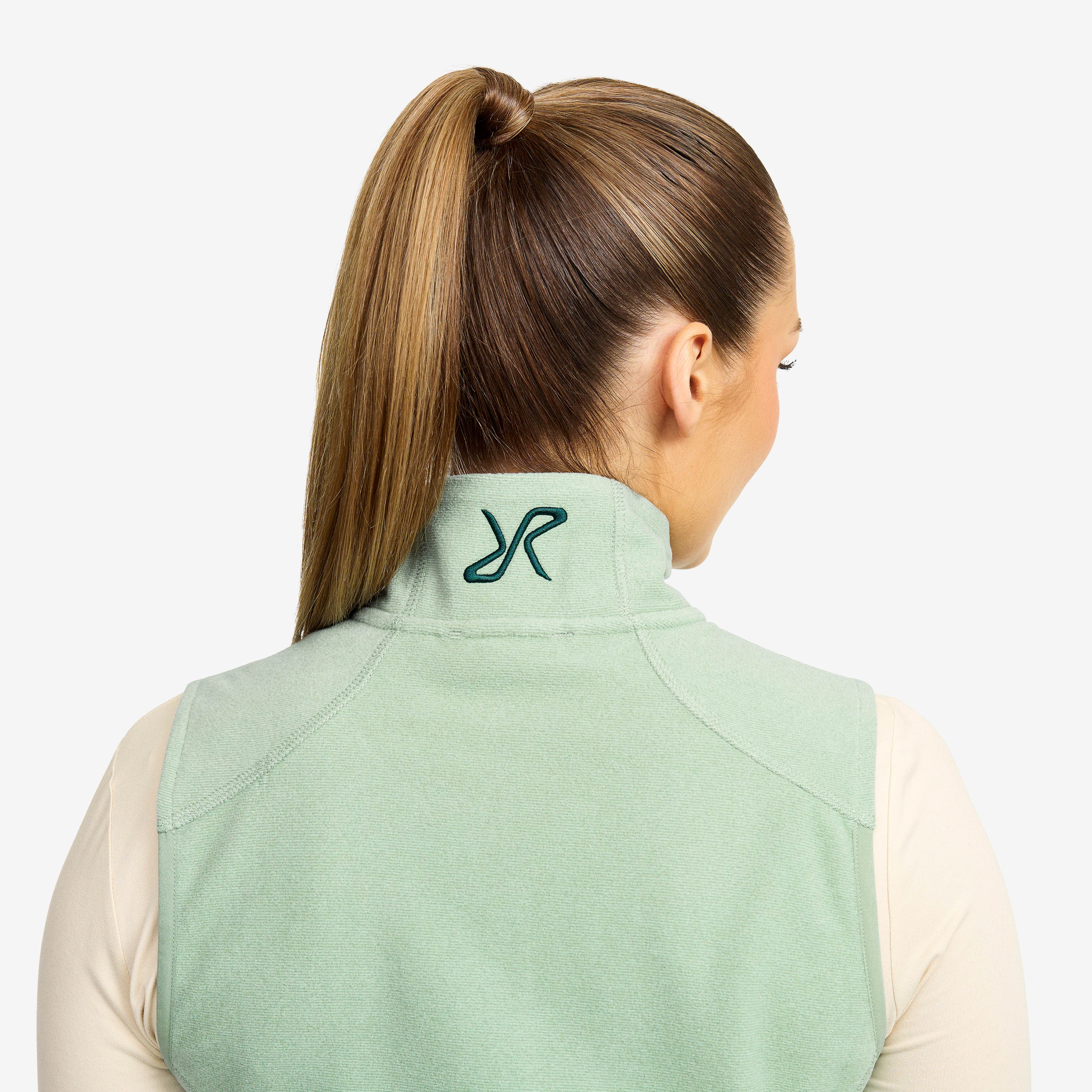 Essential Fleece Vest Dame Iceberg Green