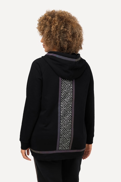 Hoodie, Kapuze, Regenbogen-Reflektorstreifen, Langarm