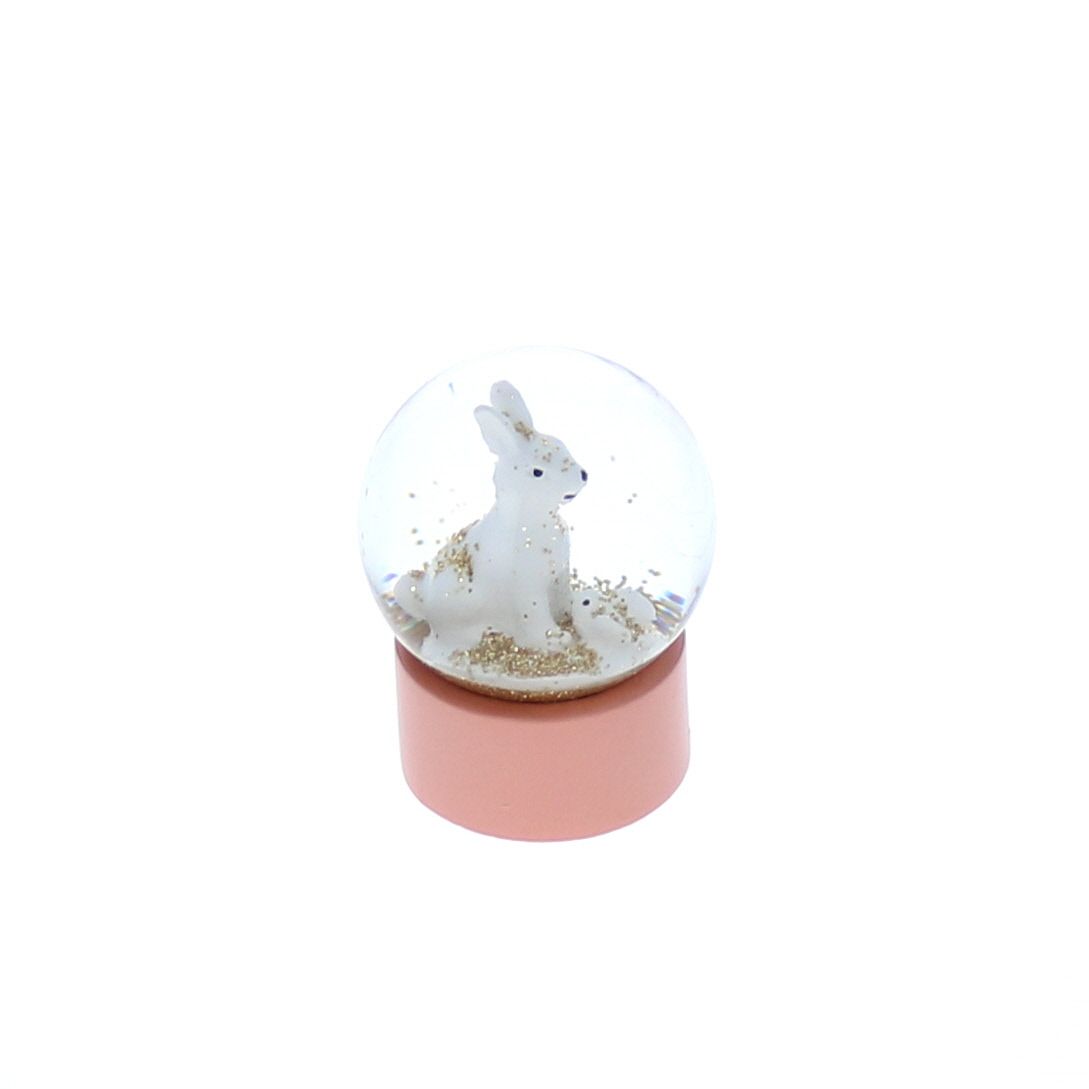 Mini boule à neige lapin blanc Petit toi