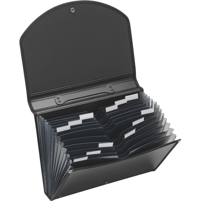 Trieur valisette plastique Exacompta Exacase 13 onglets noir