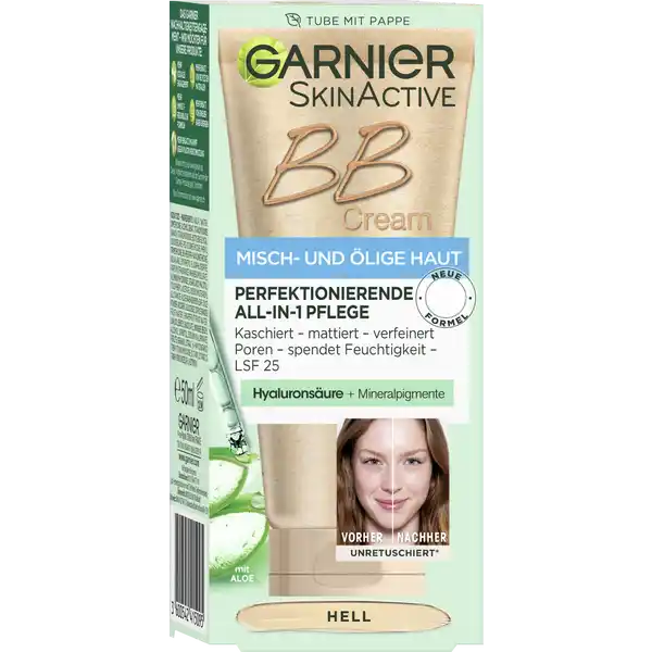 BB Cream Misch- und Ölige Haut All-in-1 Pflege Hell 24H Feuchtigkeit LSF 25