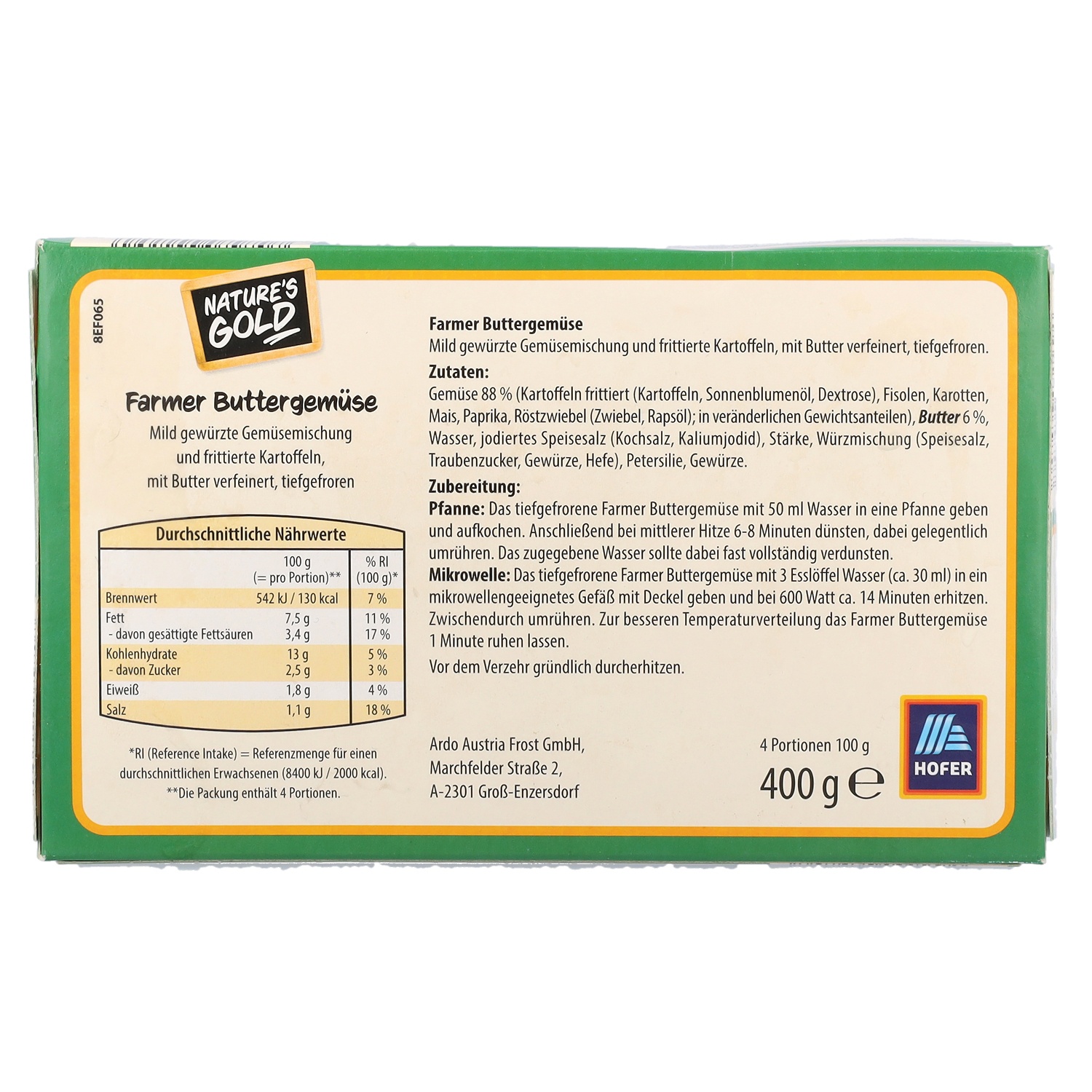 ALL SEASONS Butter-Rahmgemüse, Farmer Butter