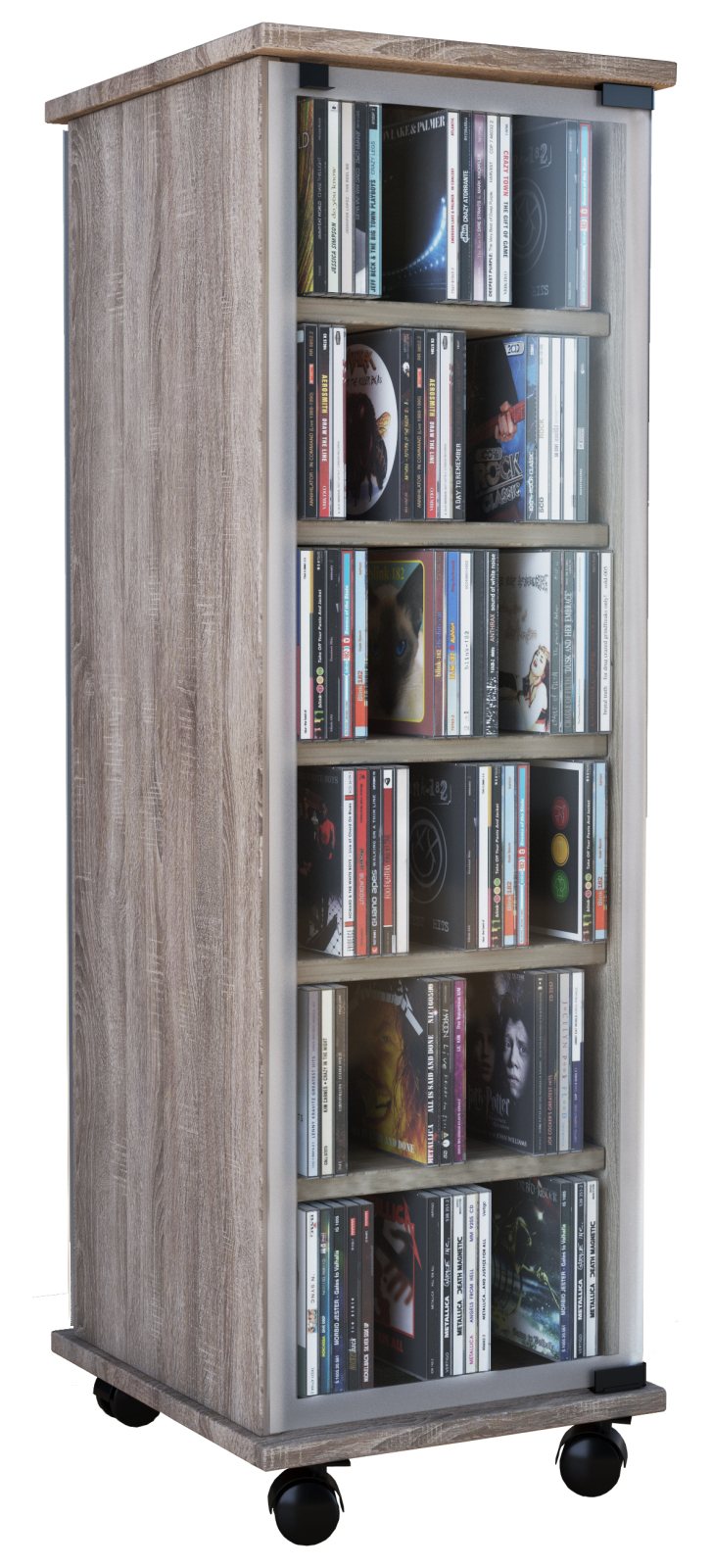 CD-Regal - Sonoma Eiche - 31 cm breit - für 300 CDs