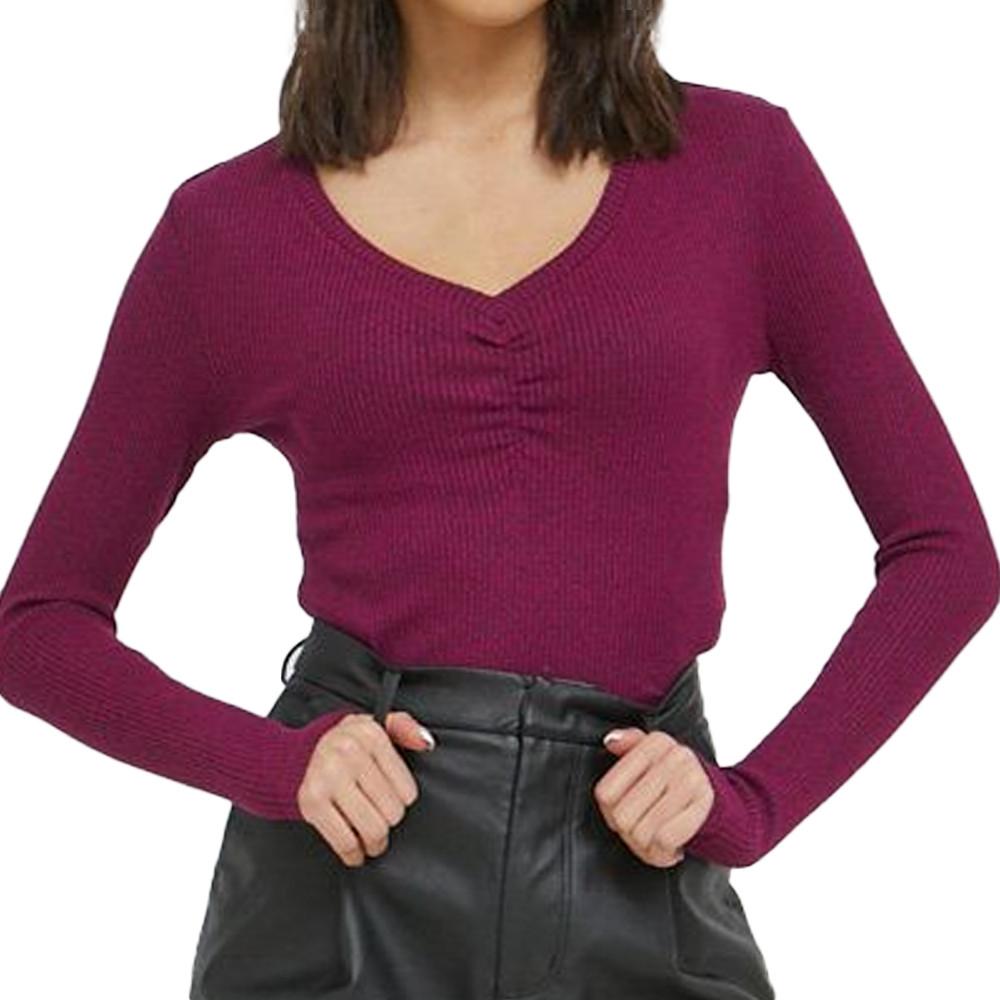 JDY Top Manches longues Prune Femme JDY Lucca