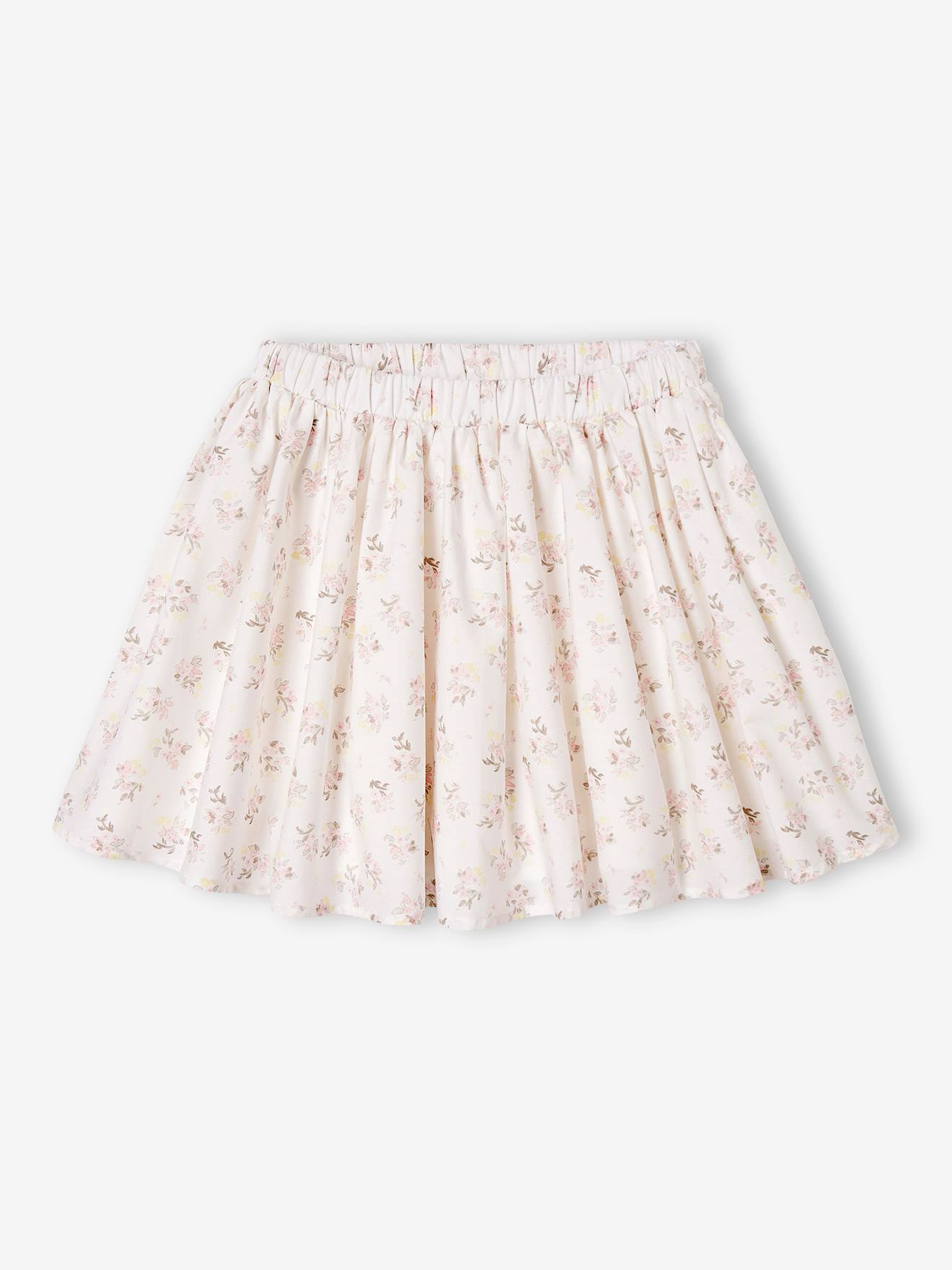 Saia floral para festa infantil, cor off-white