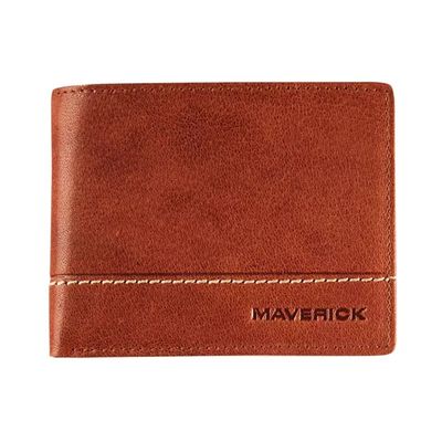 Maverick Rough Gear - Portefeuille - RFID - cuir de buffle pleine fleur à tannage végétal - cognac