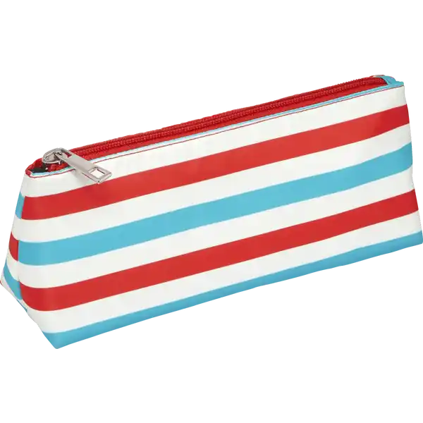 Make up Tasche Streifen rot-blau-weiß