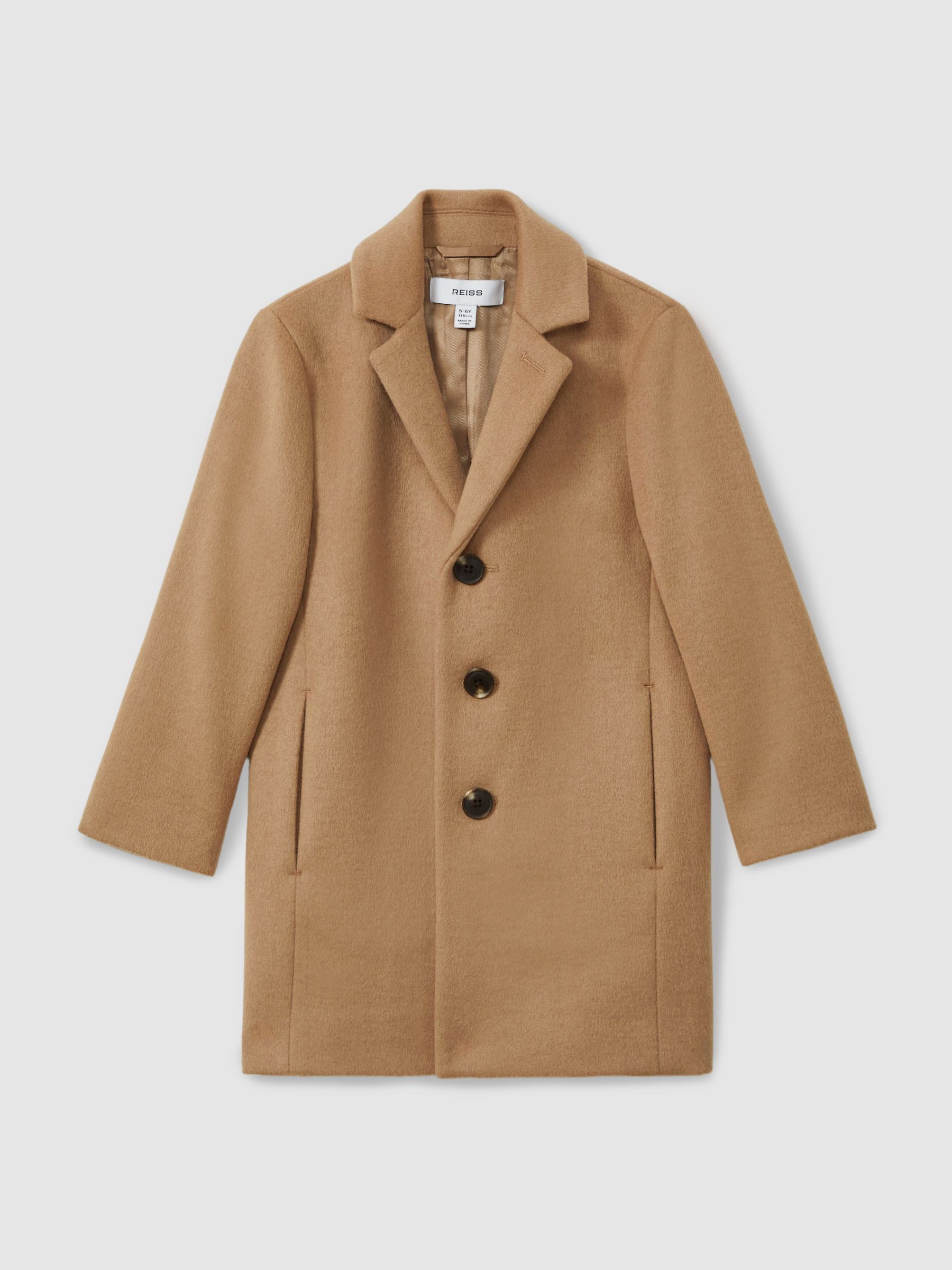 Camel - Reiss - Gable single-breasted overjas