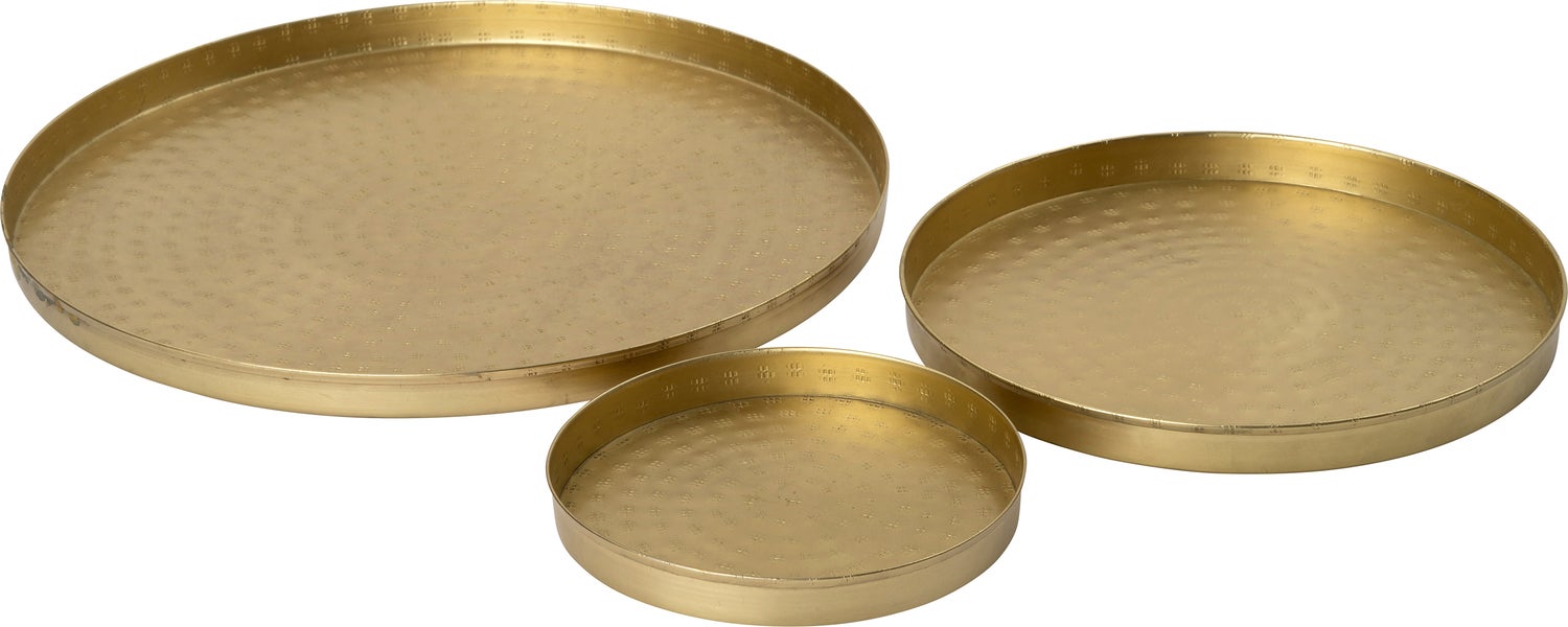 Intratuin dienblad Jacy goud D 16 H 2 cm