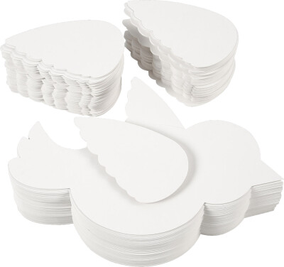 Fugl - L 25 CM - 400 G - Hvid - 100 Sæt