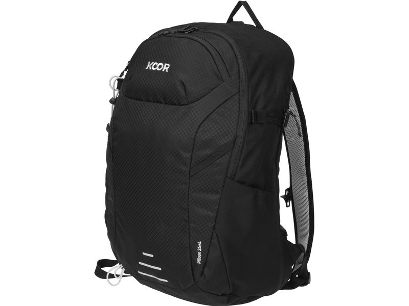 KOOR Wanderrucksack Pilloon 24   4 l, Schwarz Funktionaler und bequemer Bergrucksack für das ganze Jahr