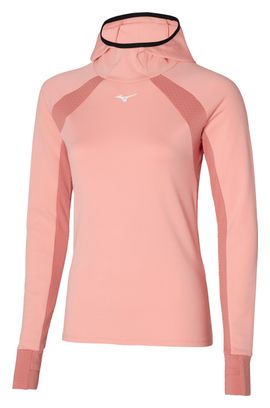 Haut à capuche Thermique Mizuno Femme Warmalite Corail