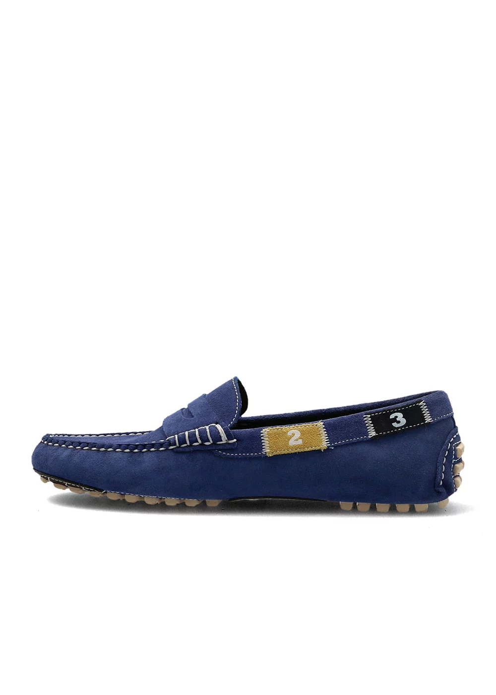 POLO DRIVER VELOURS BLEU