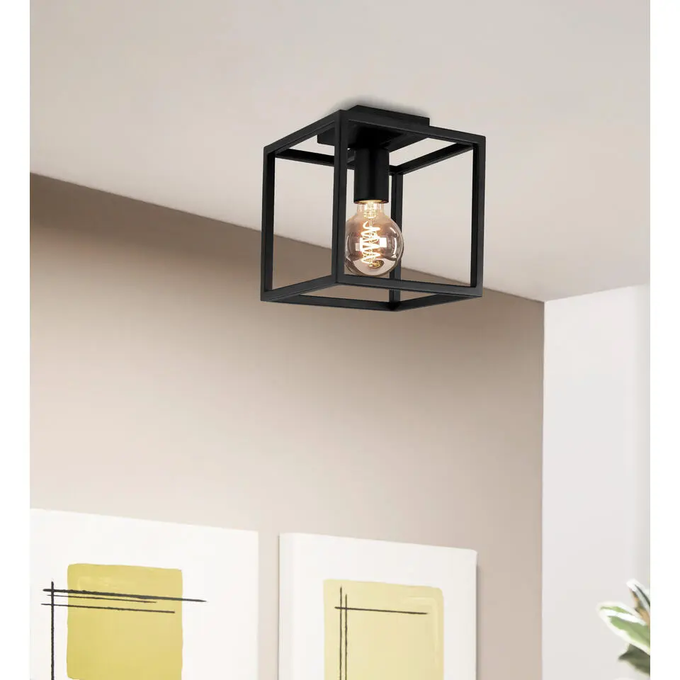 EGLO Eldrick Plafondlamp - E27 - 20 cm - Zwart