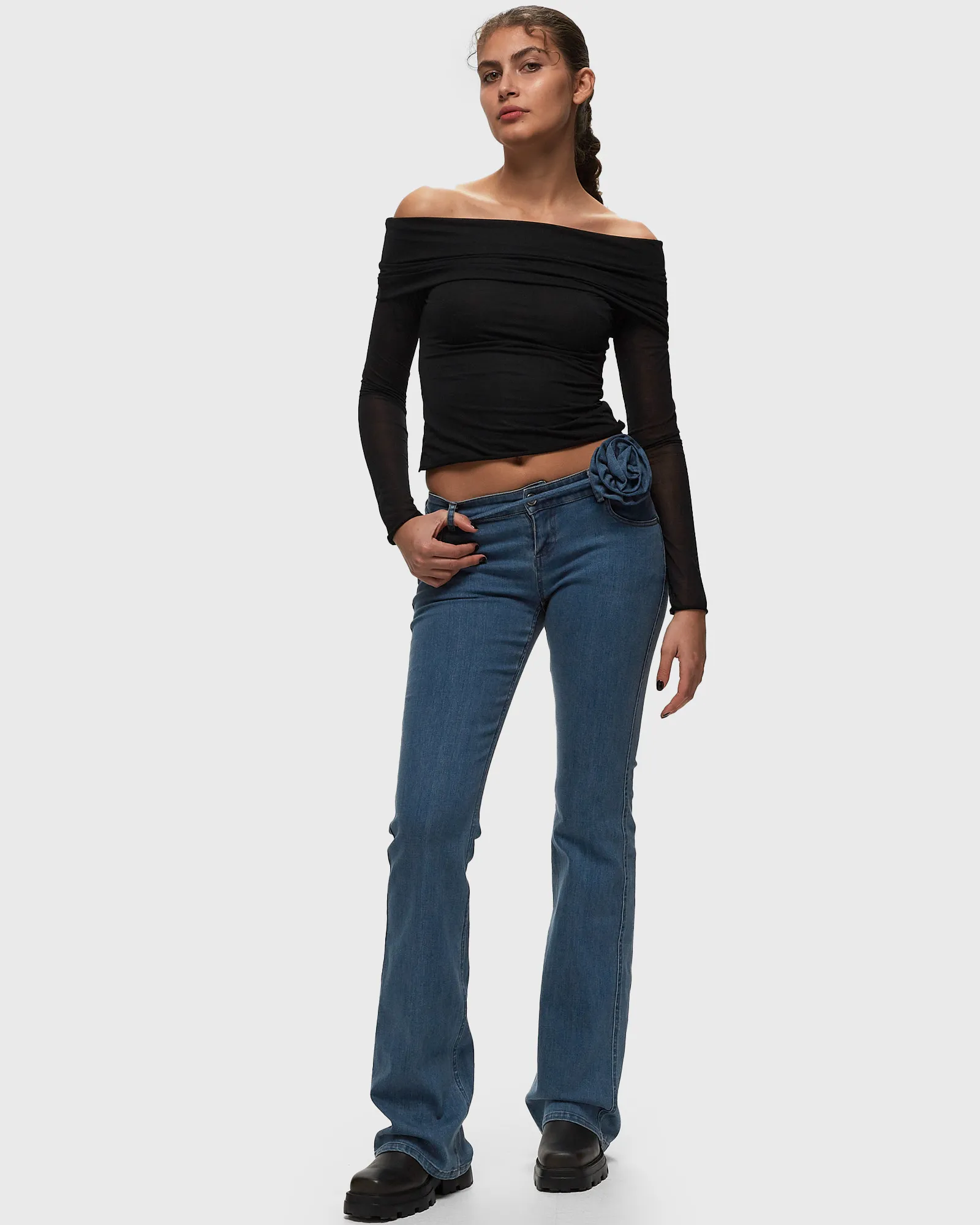 ROTATE Birger Christensen Stretchy Flared Pants