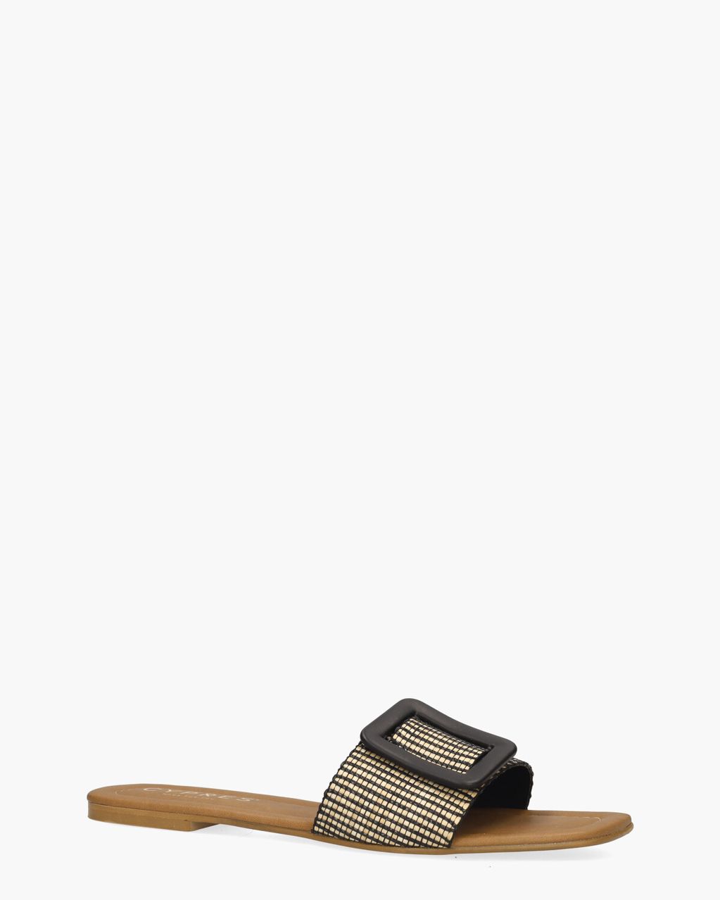 Cypres Tina Beige/Zwart Damesslippers