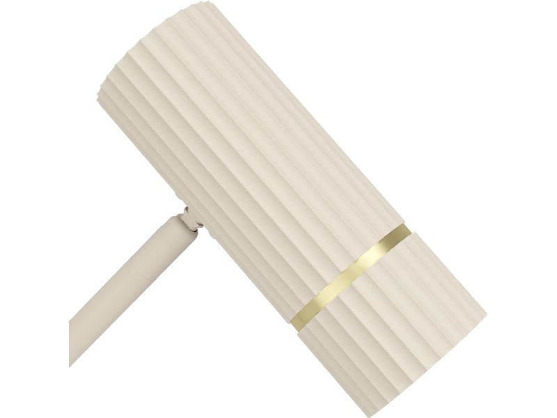 EGLO Leuchten LED Tischleuchte CAMINIA GU10 1 x 4.7W LED-Tischleuchte mit sandfarbenem Korpus und Messingakzenten