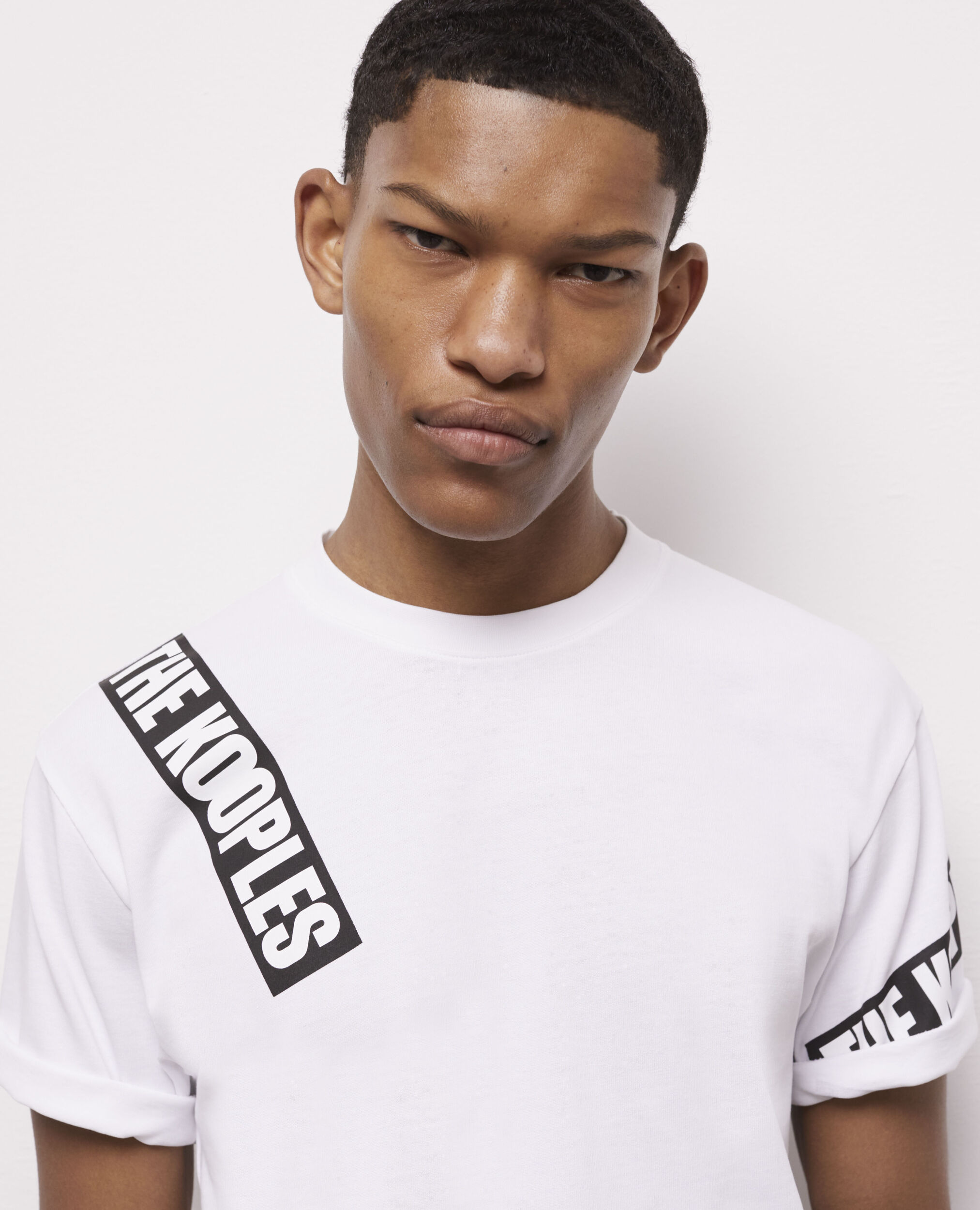 T-shirt blanc Tape logo