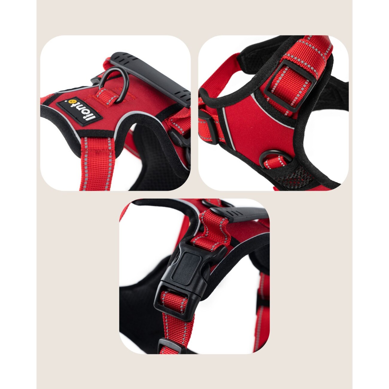 Lionto Hundegeschirr rot S