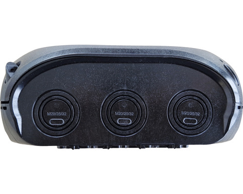 Hensel KF 1000 B kabelaansluitdoos tot 10 mm² zonder aansluitblok, zwart, opbouw, BxHxD 180x130x77 mm