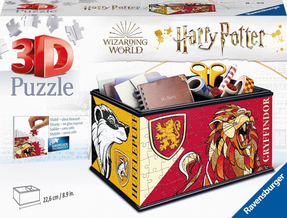 Ravensburger 3D Puzzle 11258 - Aufbewahrungsbox Harry Potter - 216 Teile - Praktischer Organizer für Harry Potter Fans a