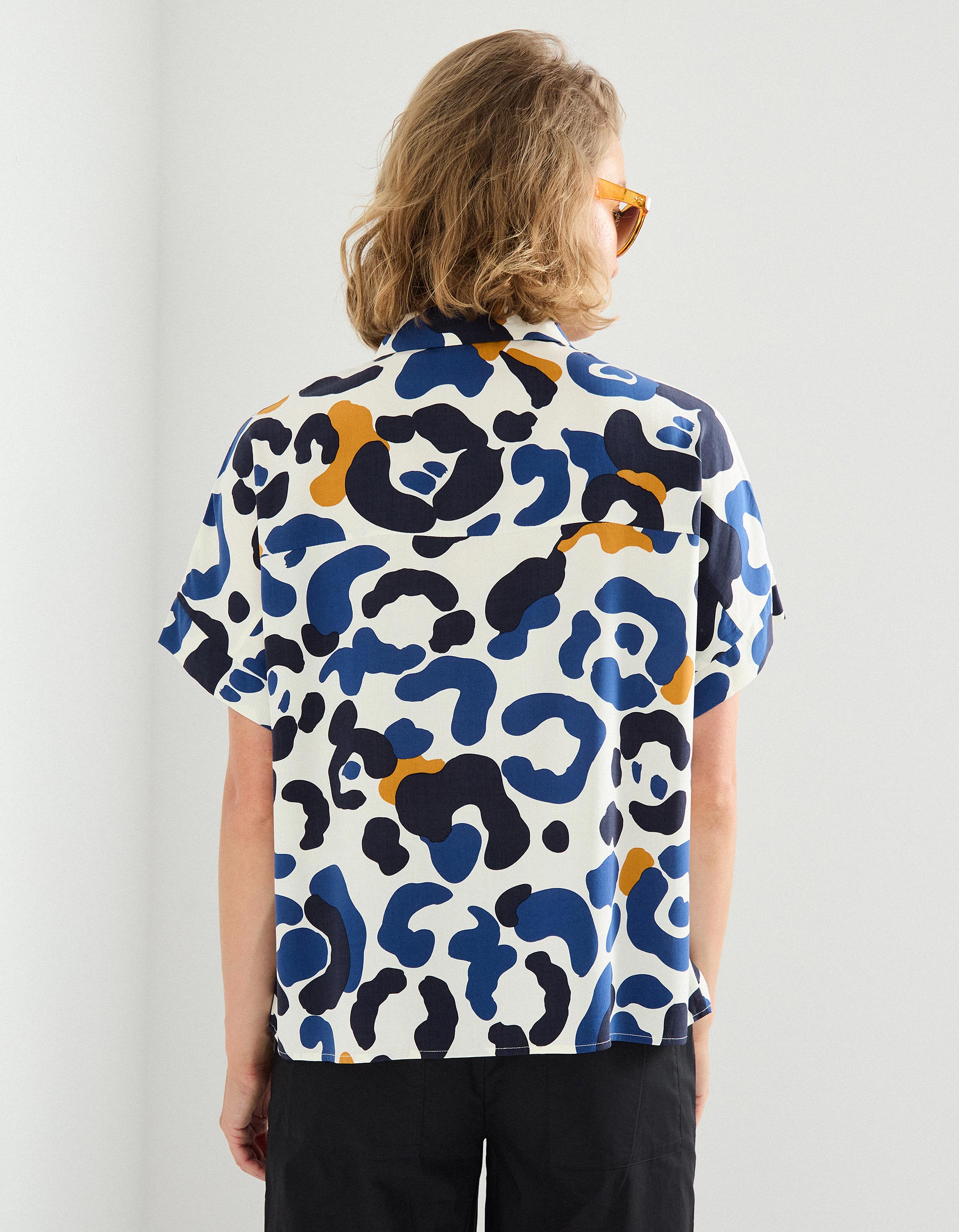 Camisa Viscose, Mulher, Azul