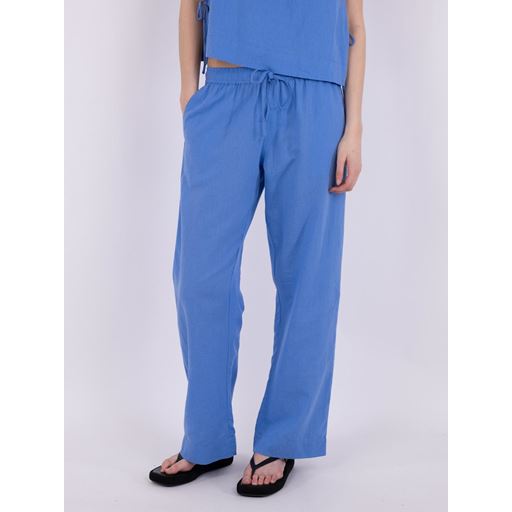 Neo Noir Sonar Linen Bukser, Dusty Blue, 42