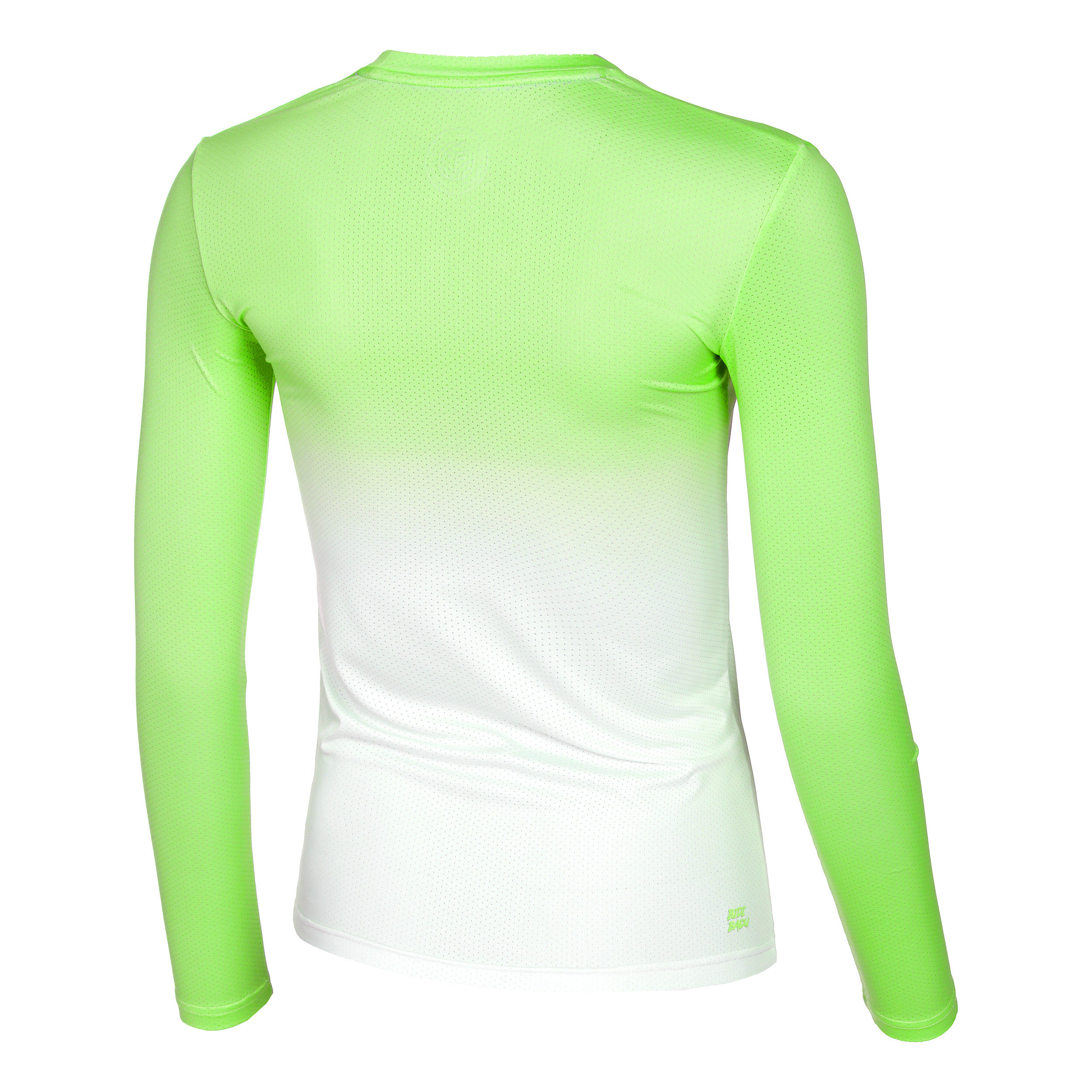 BIDI BADU Crew Gradiant Haut Manches Longues Femmes - Vert Fluo , Blanc