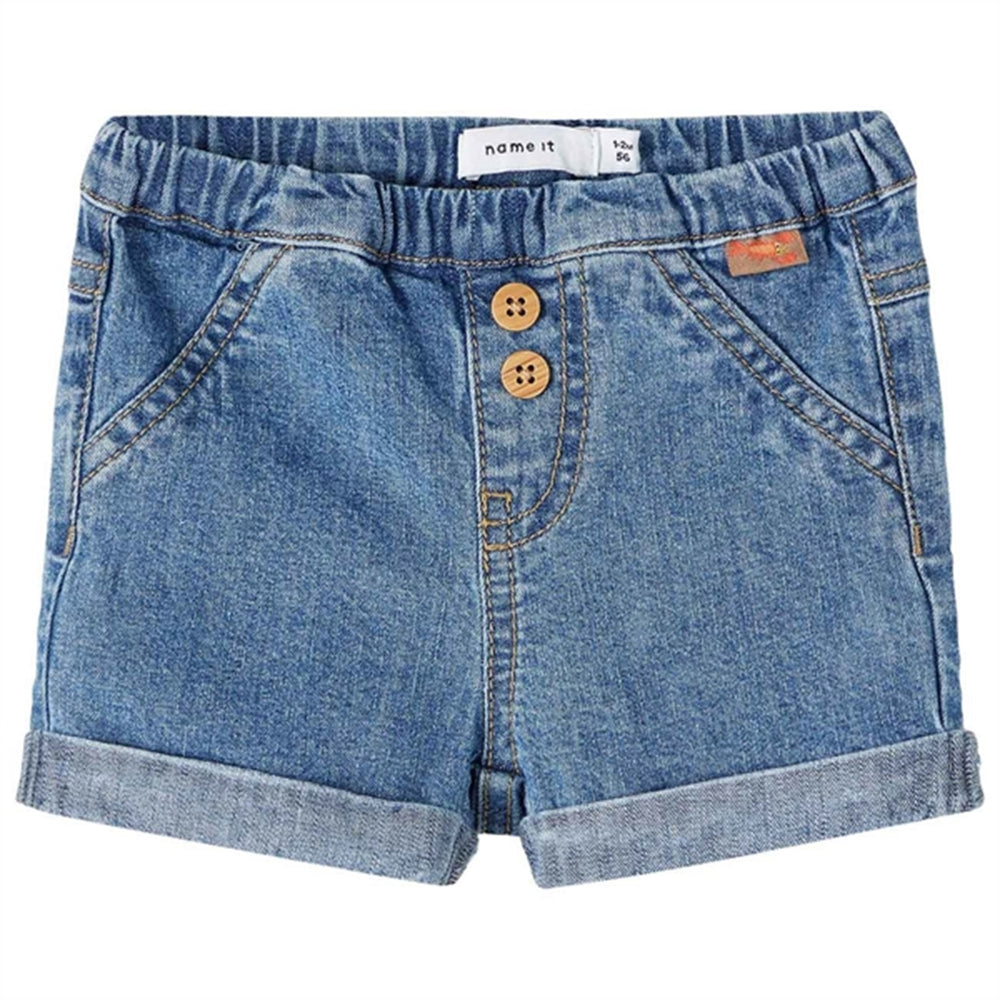 Dark Blue Denim Ben Denim Shorts - Name it