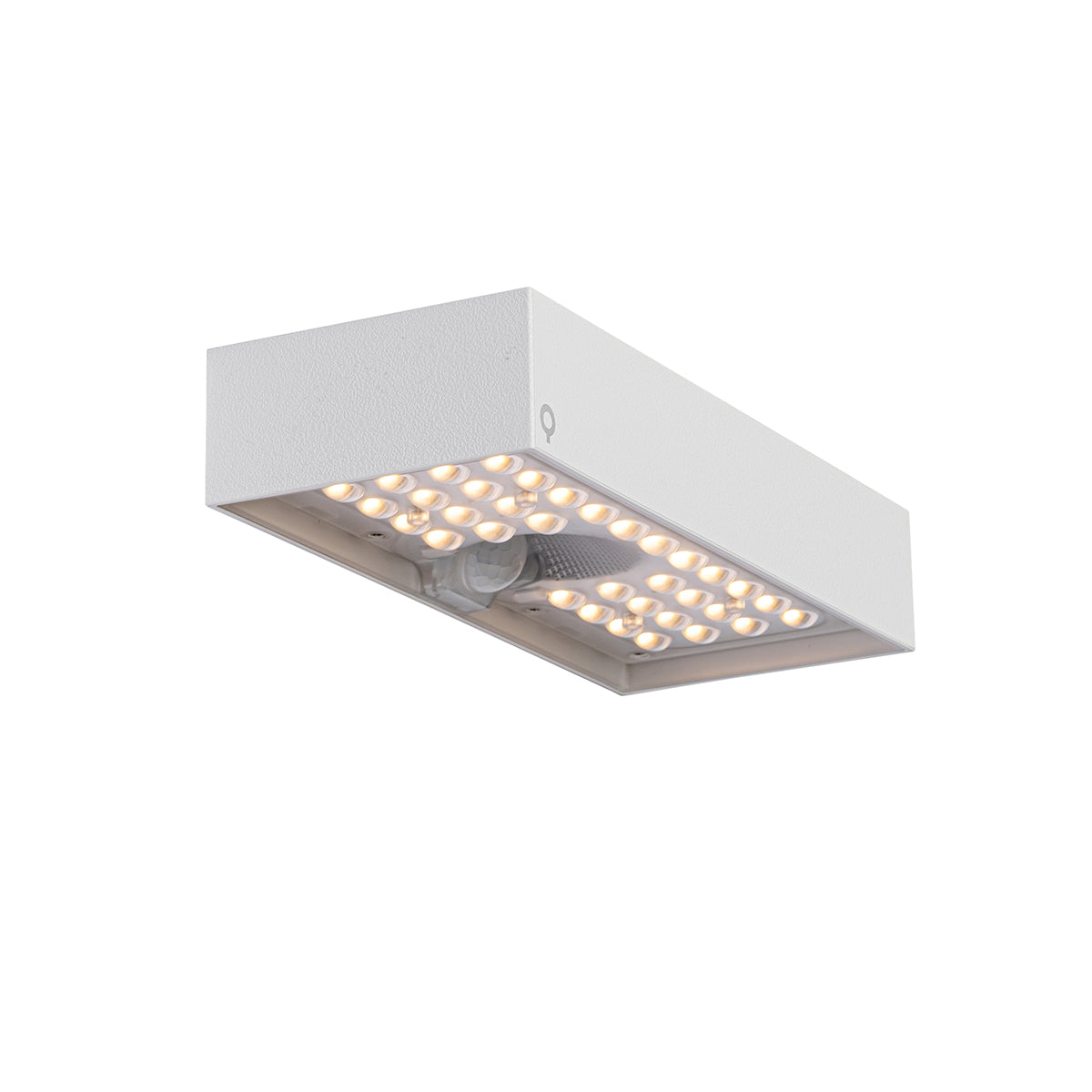 QAZQA Buiten wandlamp wit met dimlicht en sensor op solar - Kayo