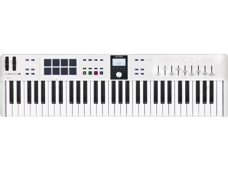 Arturia Keyboard Controller KeyLab Essential 61 – MK3 Standalone Keyboard-Controller mit hochwertiger Tastaturqualität und Software-Bundle