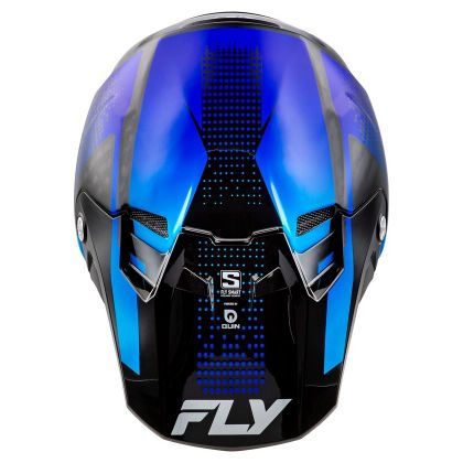 Casque cross Fly FORMULA S - PROTOCOL 2025 - Bleu / Bleu