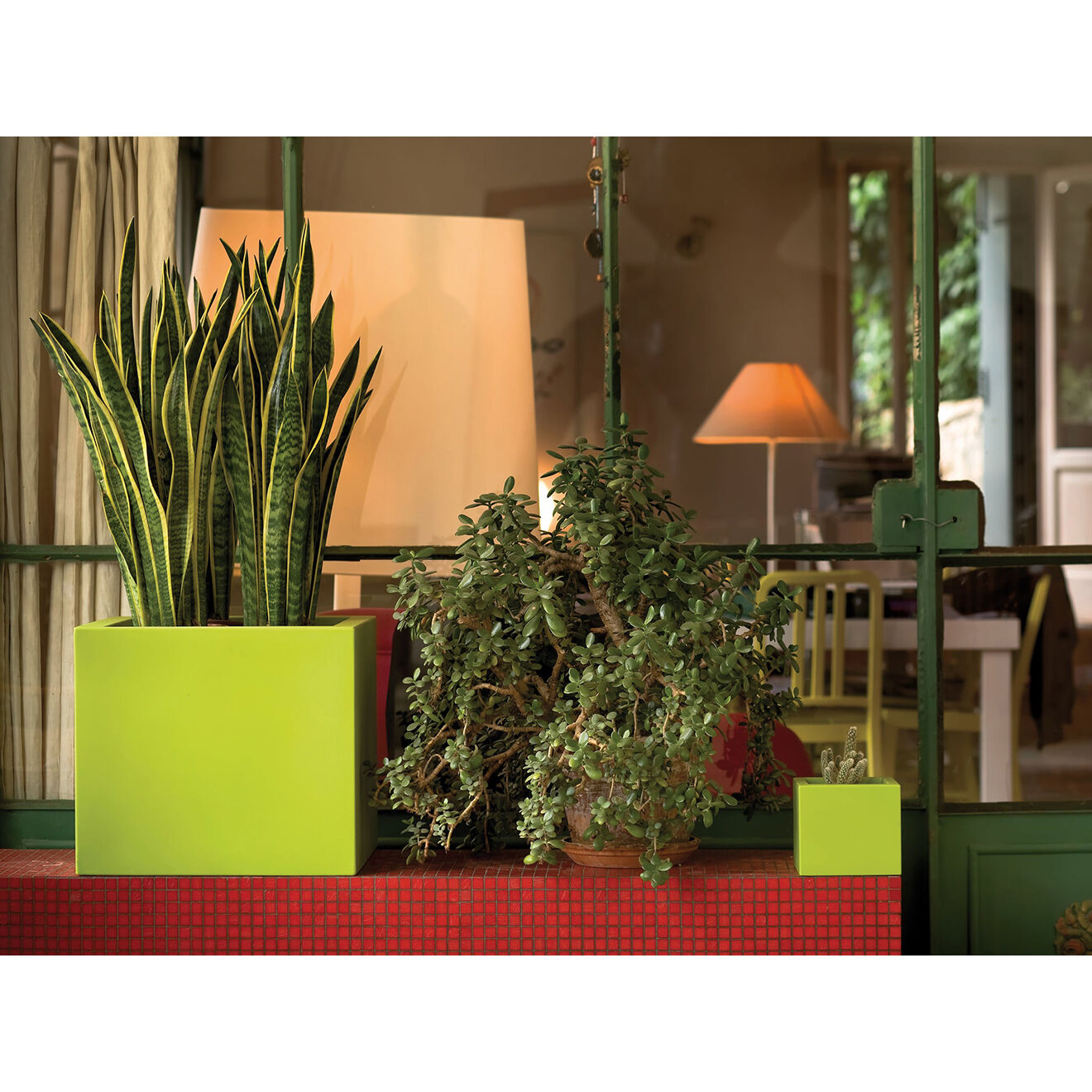 Serralunga Pot cubotti design par serralunga vert - 37x90x37 cm