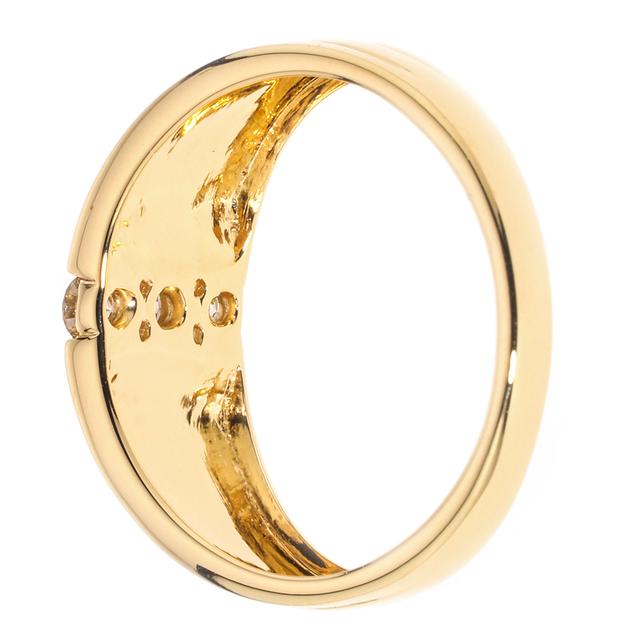 Trilogie-Ring, Diamant, champagner, Piqué, Silber, Zertifikat