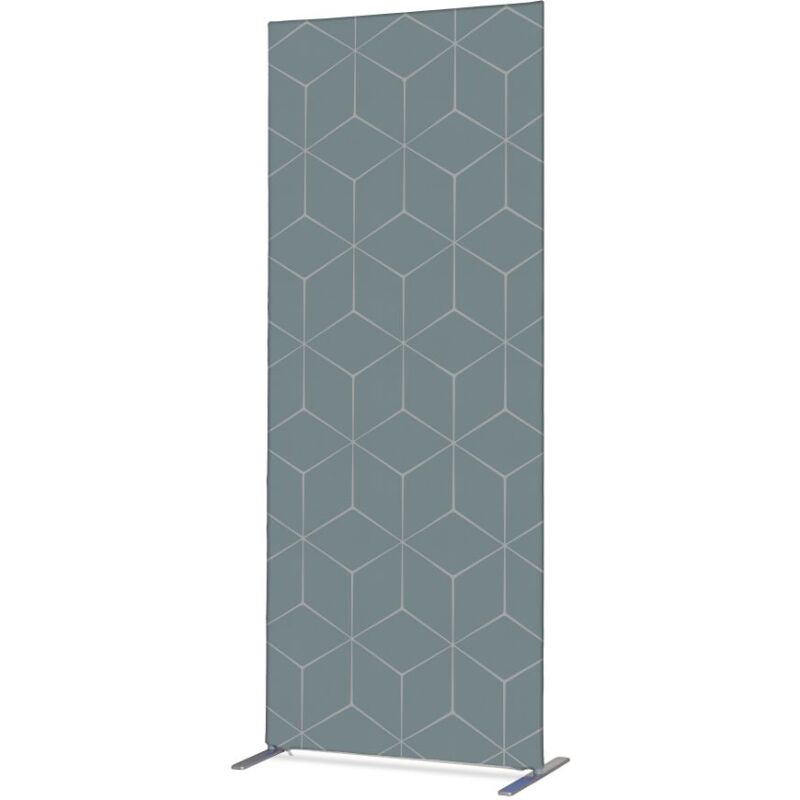 Cloison déco verticale en tissu motif héxagone - H 200 cm