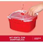 Boîte pour micro-ondes MEDIUM STEAMER, 2,4 l, rouge