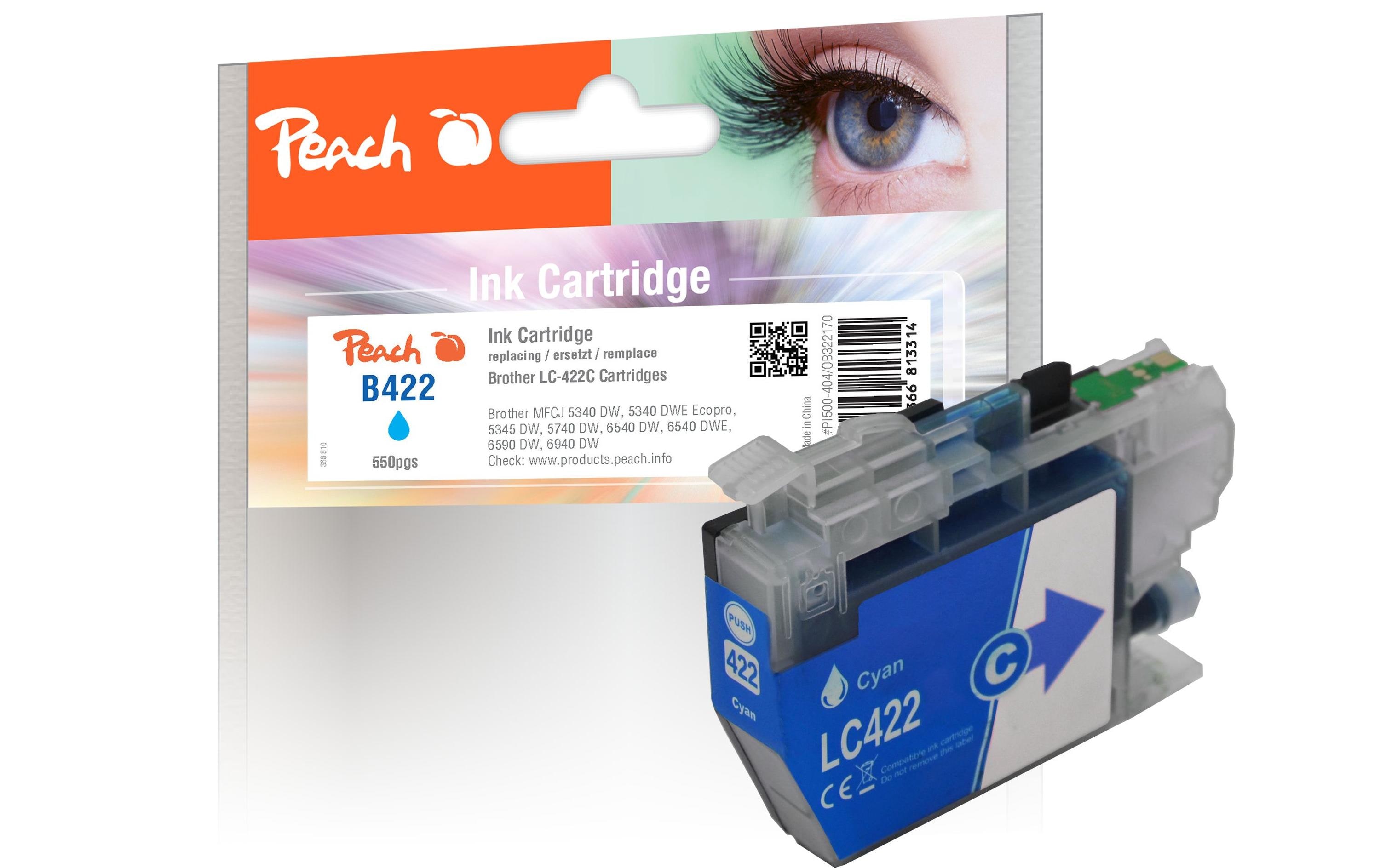 Tinte Brother LC-422C CyanDruckerpatrone, Cyan