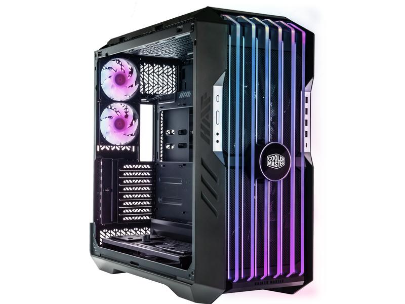 Cooler Master PC-Gehäuse HAF 700 EVO Schwarz Vielseitig einsetzbarer Big-Tower mit Sichtfenster