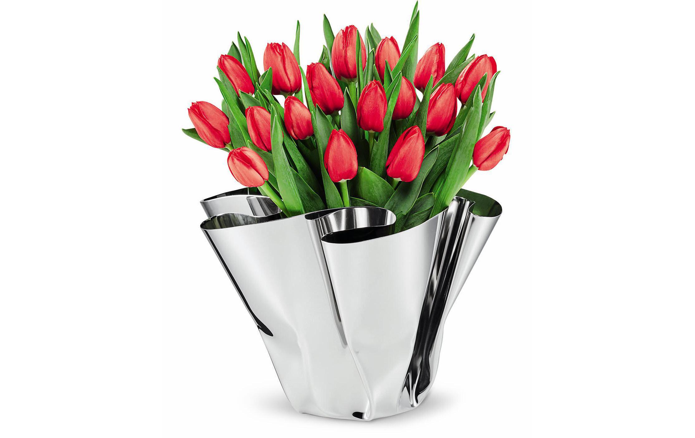 Vase Margeaux SilberVase aus Edelstahl, Silber