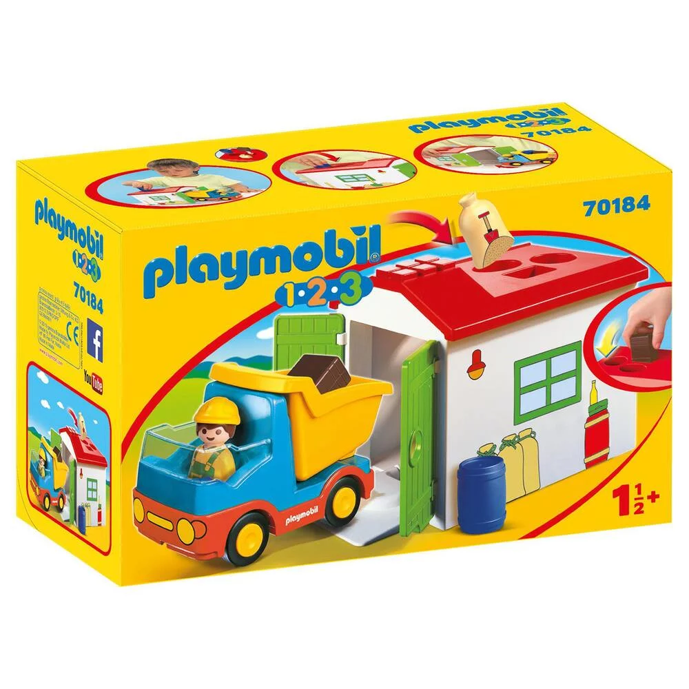 OUVRIER AVEC CAMION ET GARAGE - 70184