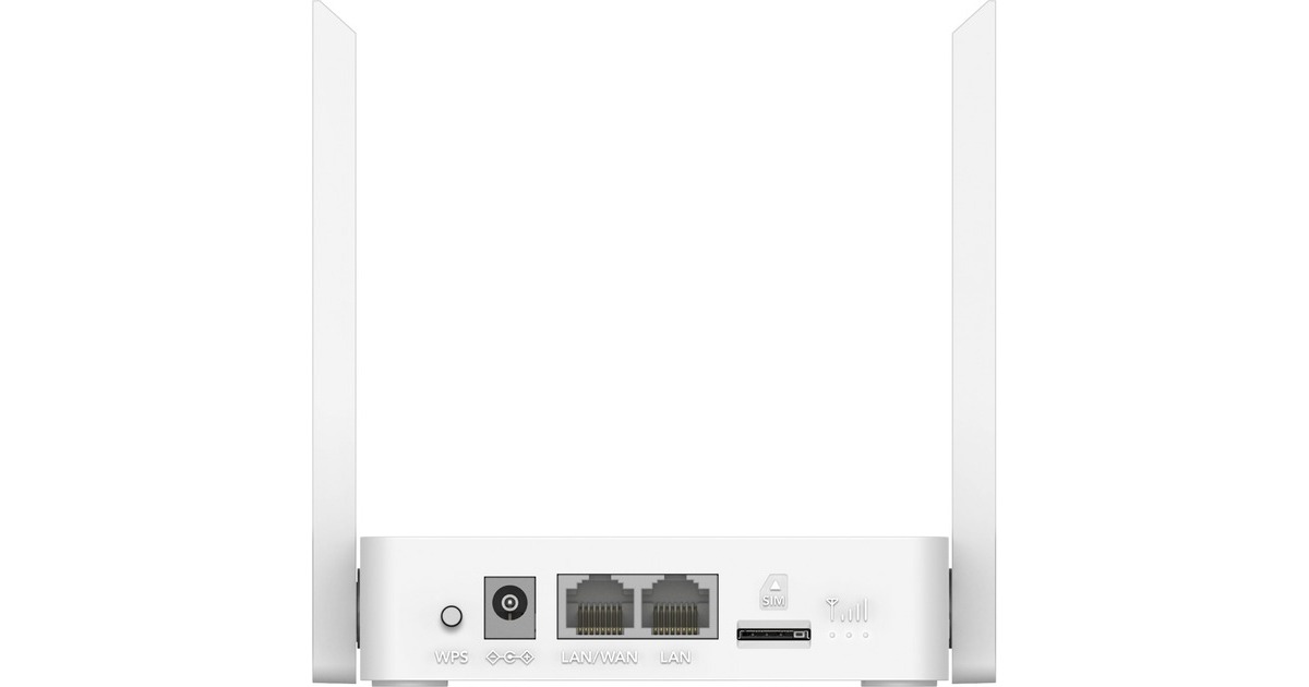 CudyN300 Wi-Fi 4G LTE Cat4 router  (Wit, Cudy App, nano SIM-slot)