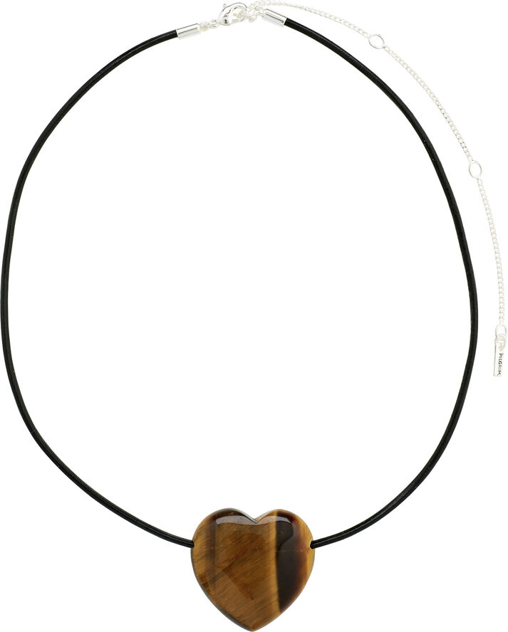 Pilgrim STAY tiger eye necklace silver-plated Sølv
