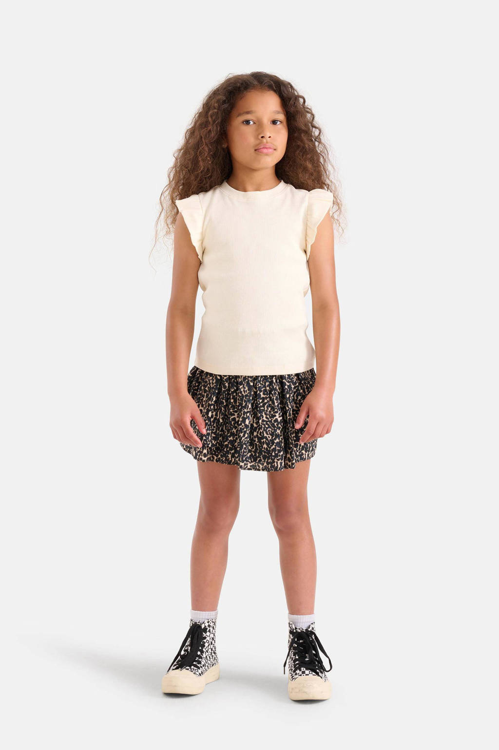 Shoeby T-shirt met ruches ecru