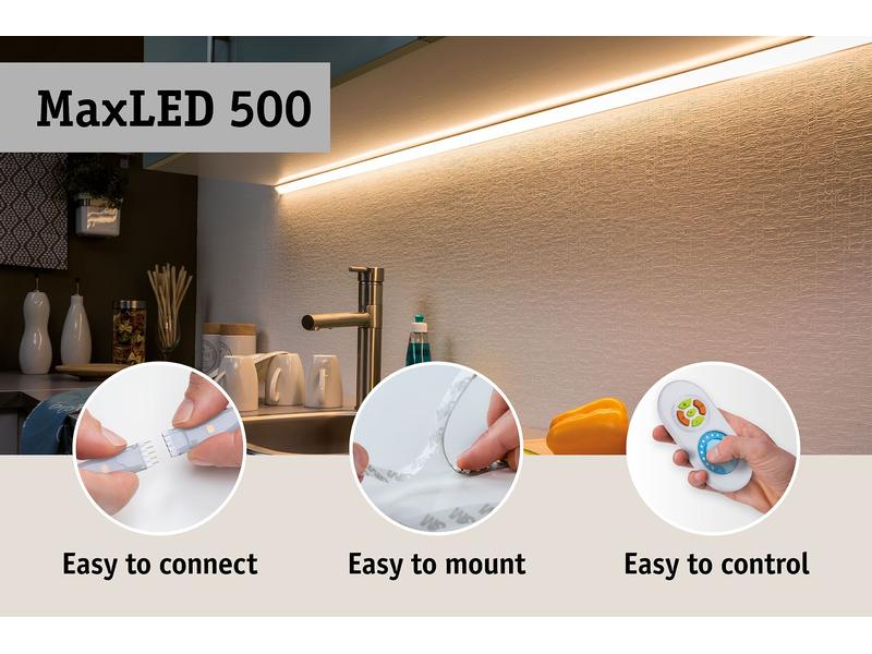 Paulmann LED-Stripe MaxLED 500 Tunable White, 2.5 m Erweite Beschichteter LED-Streifen mit variabler Farbtemperatur, kürzbar