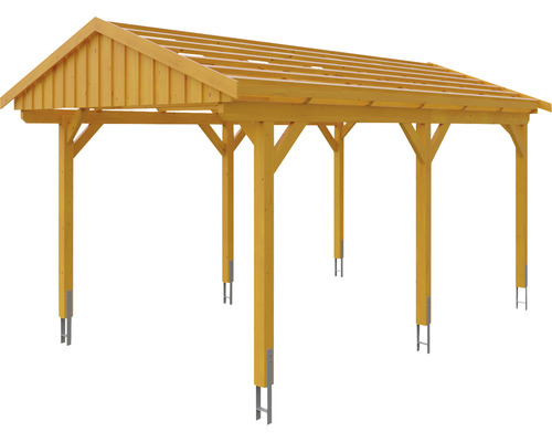 SKAN Holz Fichtelberg enkele carport 317 x 566 cm licht eiken