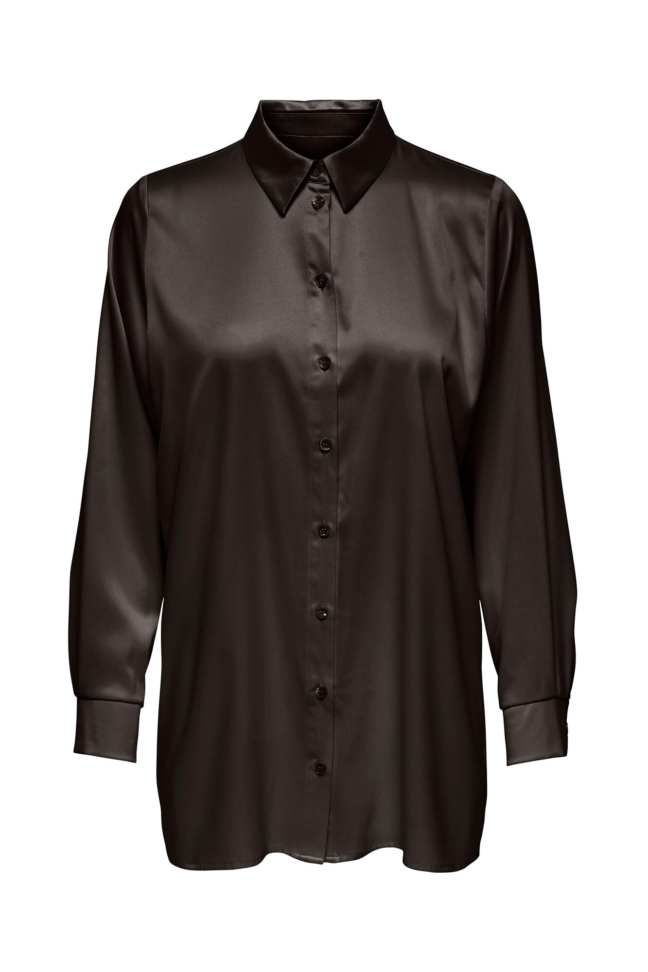 camisa de cetim oversized
