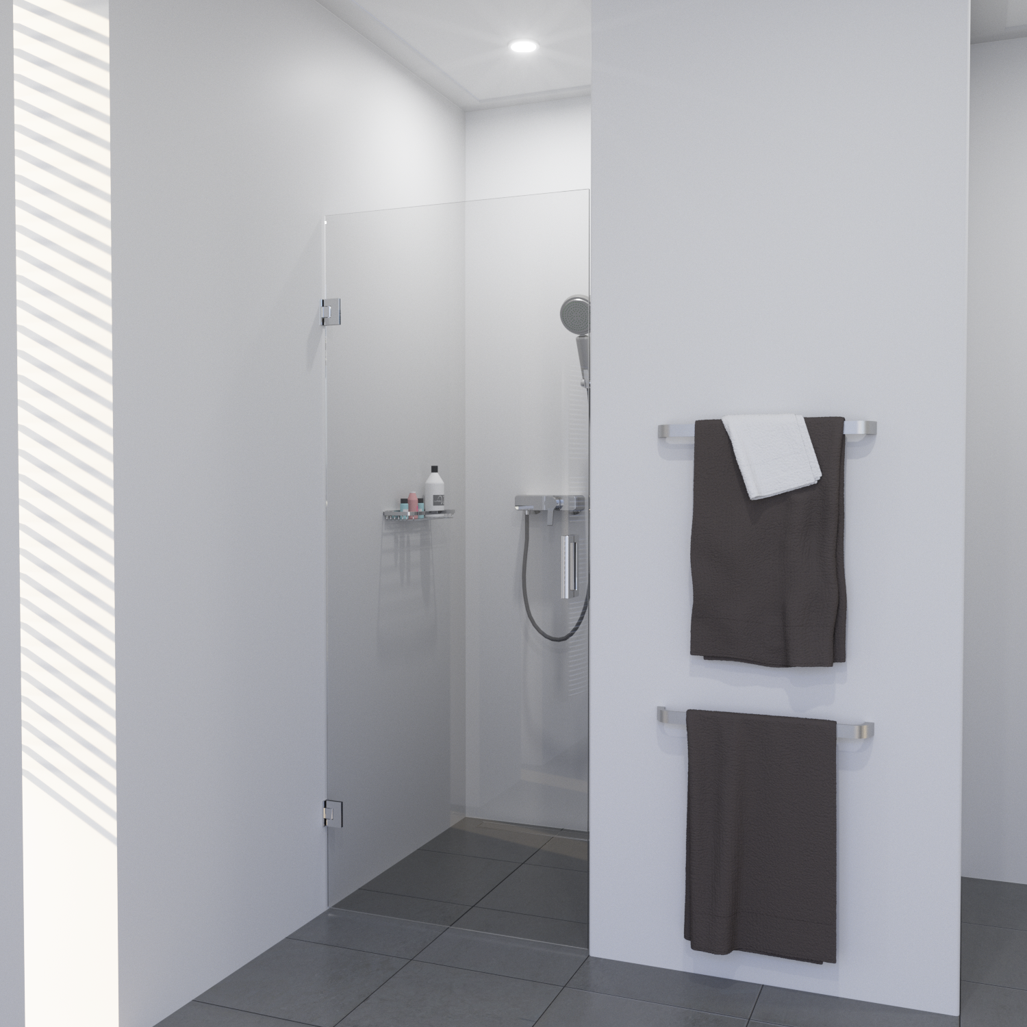 Saniclear Modern profielloze douchedeur 80x200cm anti-kalk glas chroom