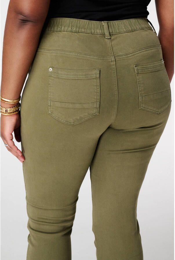 MS Mode slim high waist casual broek kaki