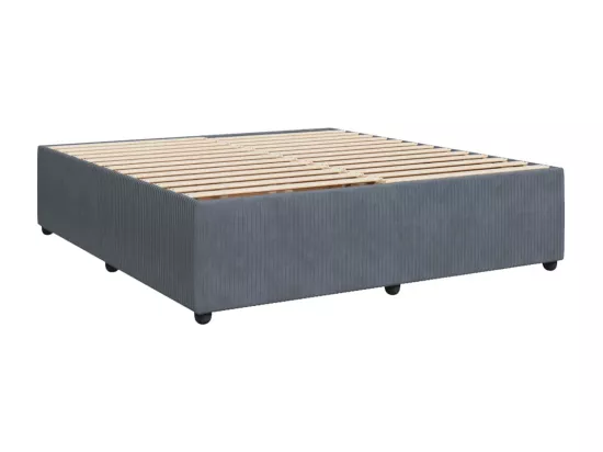 Sommier à lattes de lit et matelas Gris foncé 180x200cm Velours